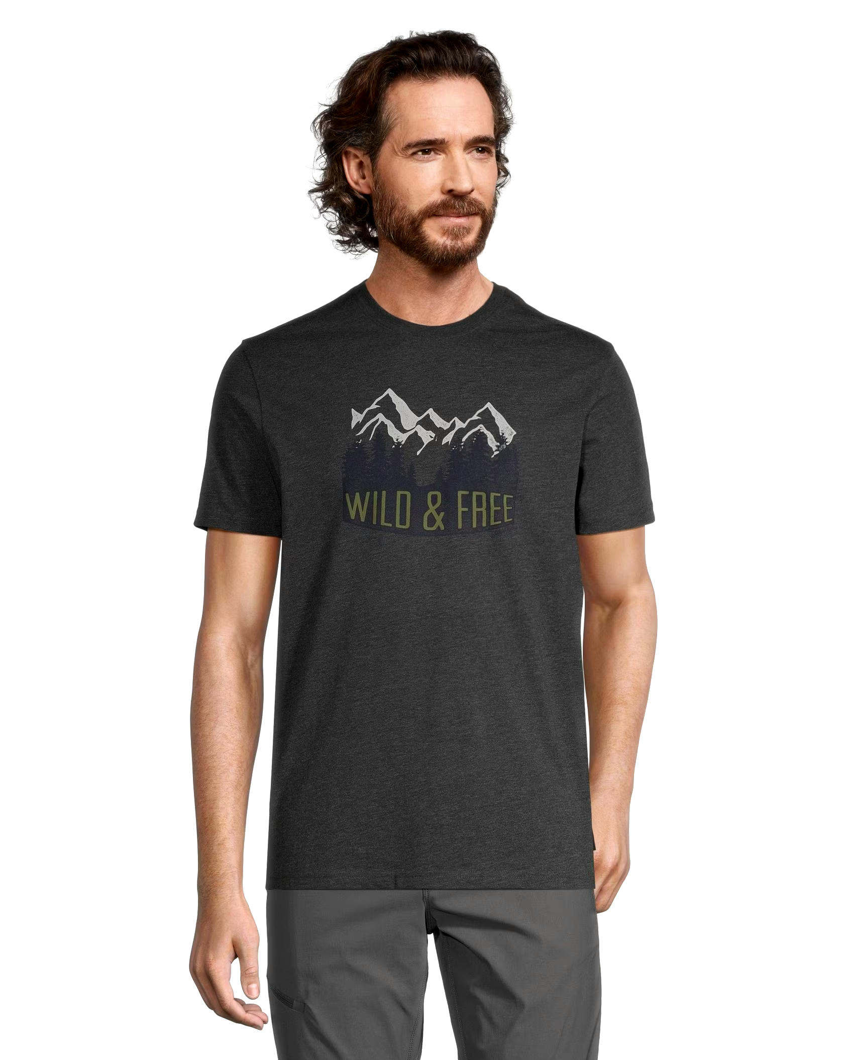 WindRiver Men's Wild Free Mountain Graphic T Shirt