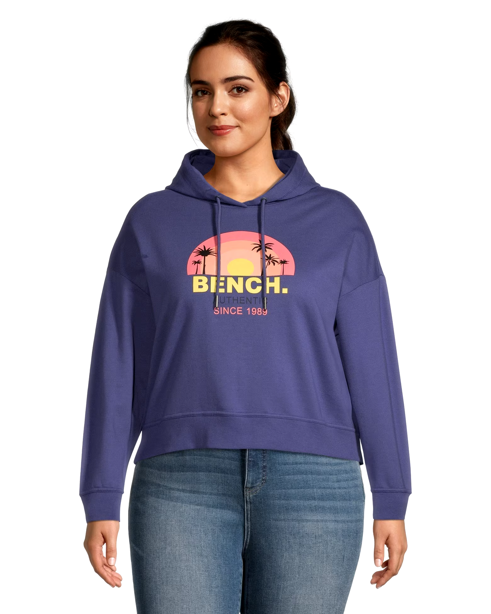 Bench Women's French Terry Cropped Hoodie Sweatshirt