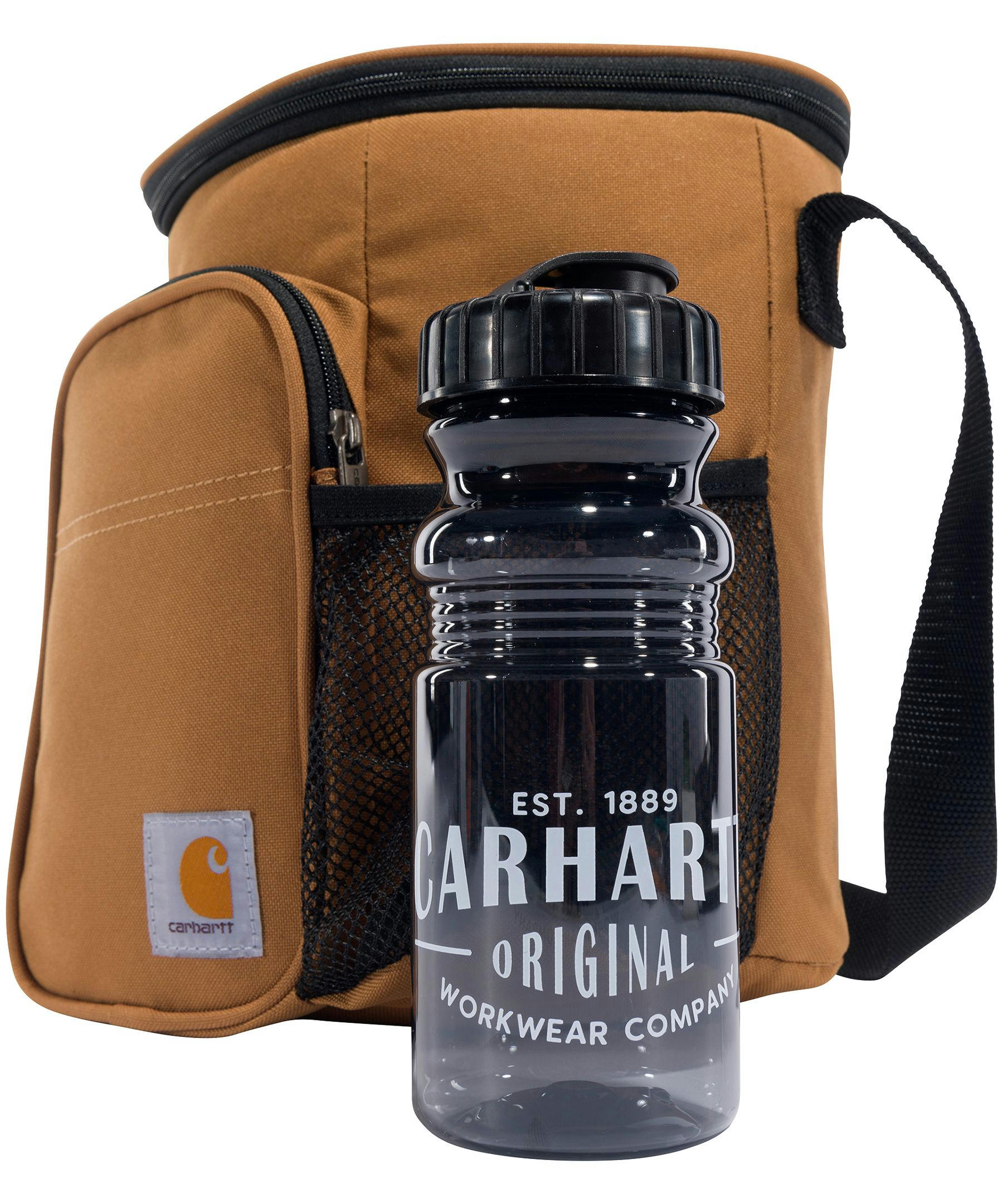 Carhartt Rain Defender Water Repellent Insulated 10 Can Vertical Cooler Bag with Water Bottle