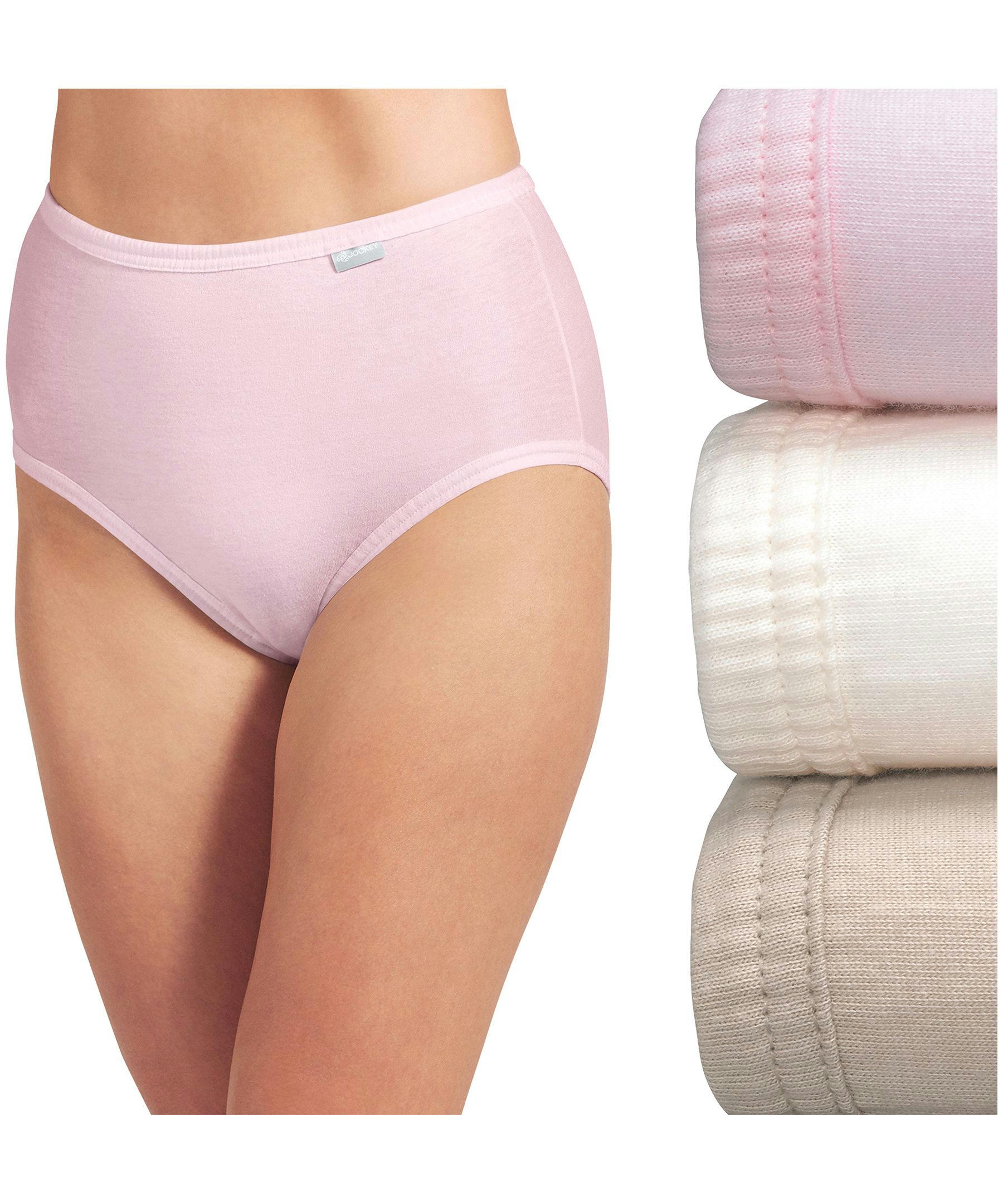 Jockey Women's 3 Pack Basic Briefs Underwear - Extended Size