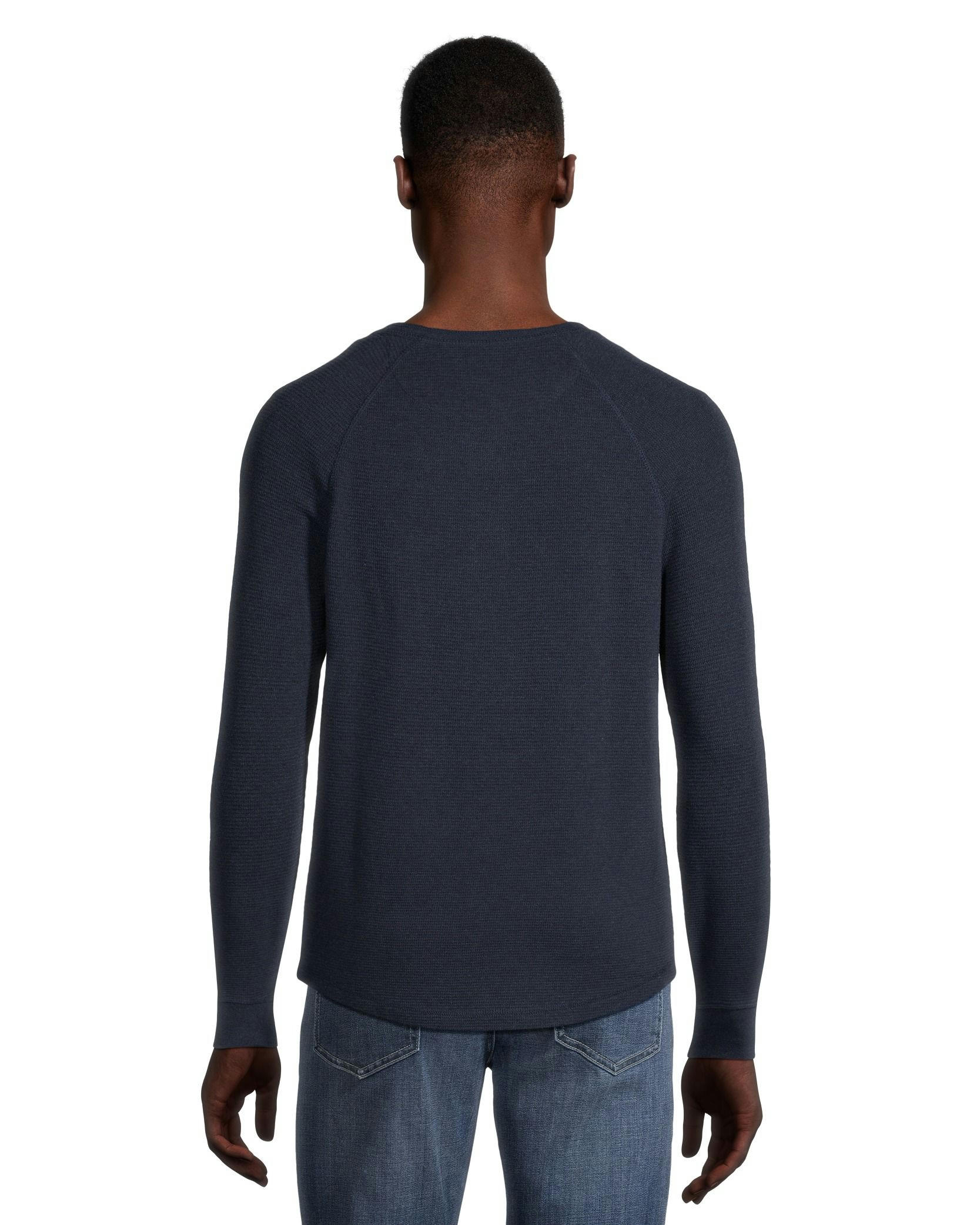 Denver Hayes Men's Long Sleeve Waffle Raglan Henley