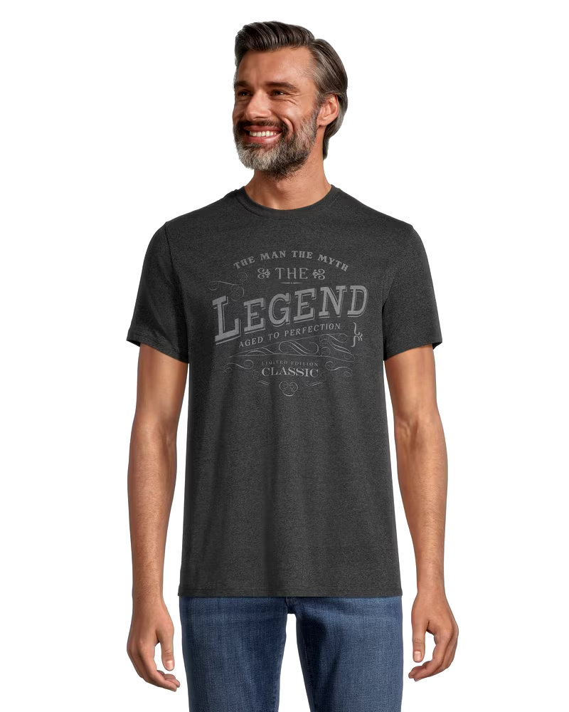 Logo T-Shirt Men's Jumpstart Man Myth Legend Classic Fit Graphic T Shirt