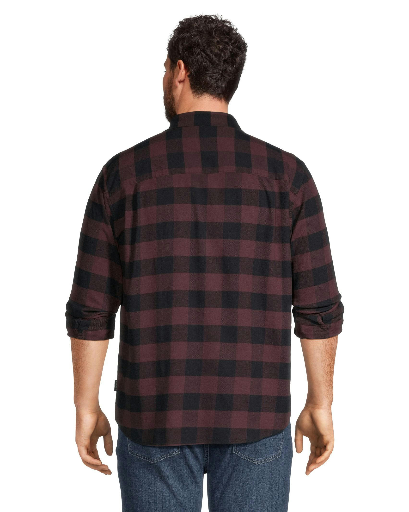WindRiver Men's Stretch Regular Fit Basic Flannel Shirt