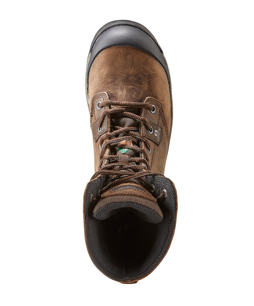 Dakota WorkPro Series Women's 8 Inch Steel Toe Steel Plate Quad Lite Safety Work Boots with Toe Bumper - Brown