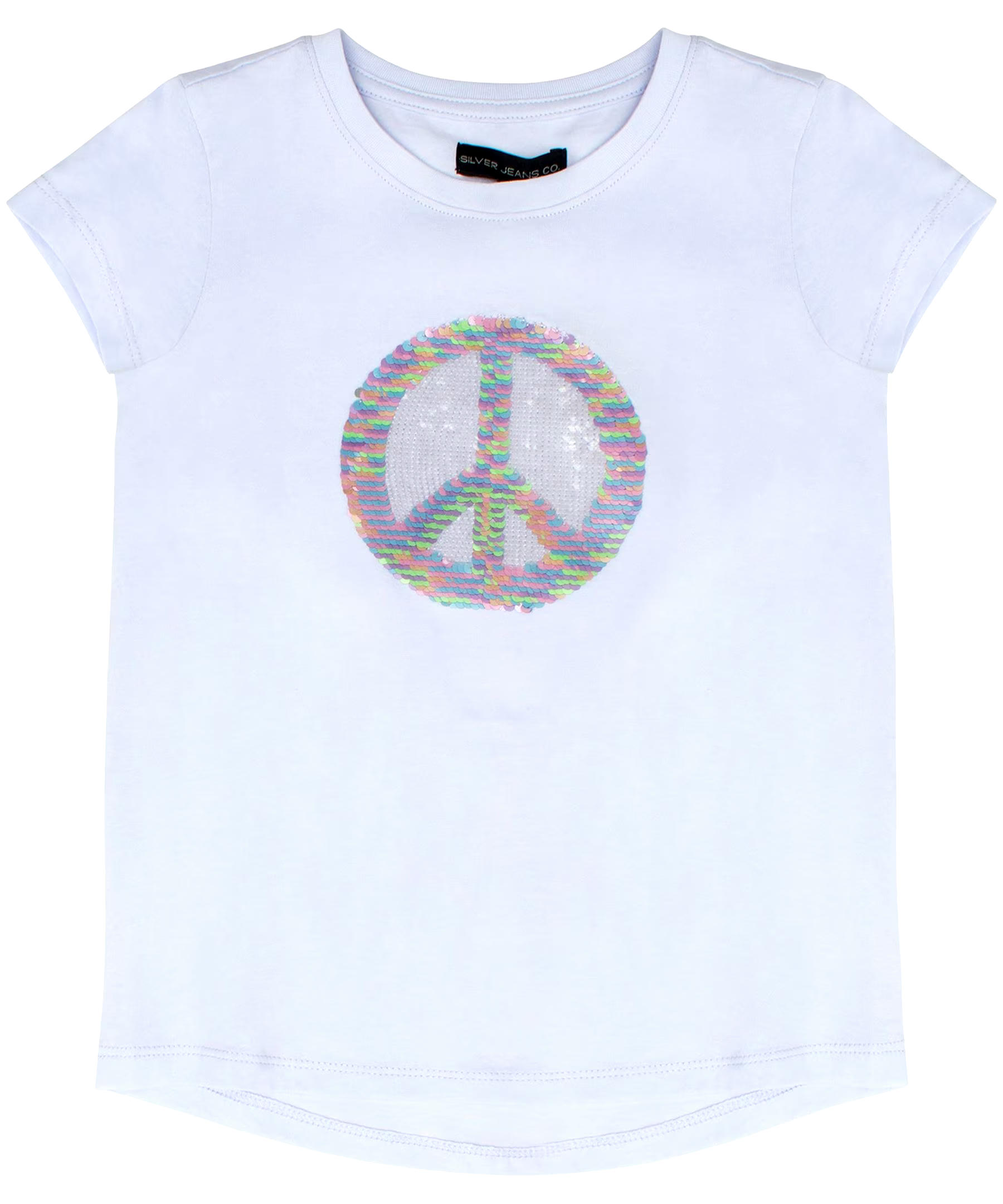 Youth Girls' Sequinned Crewneck T Shirt - Lavender