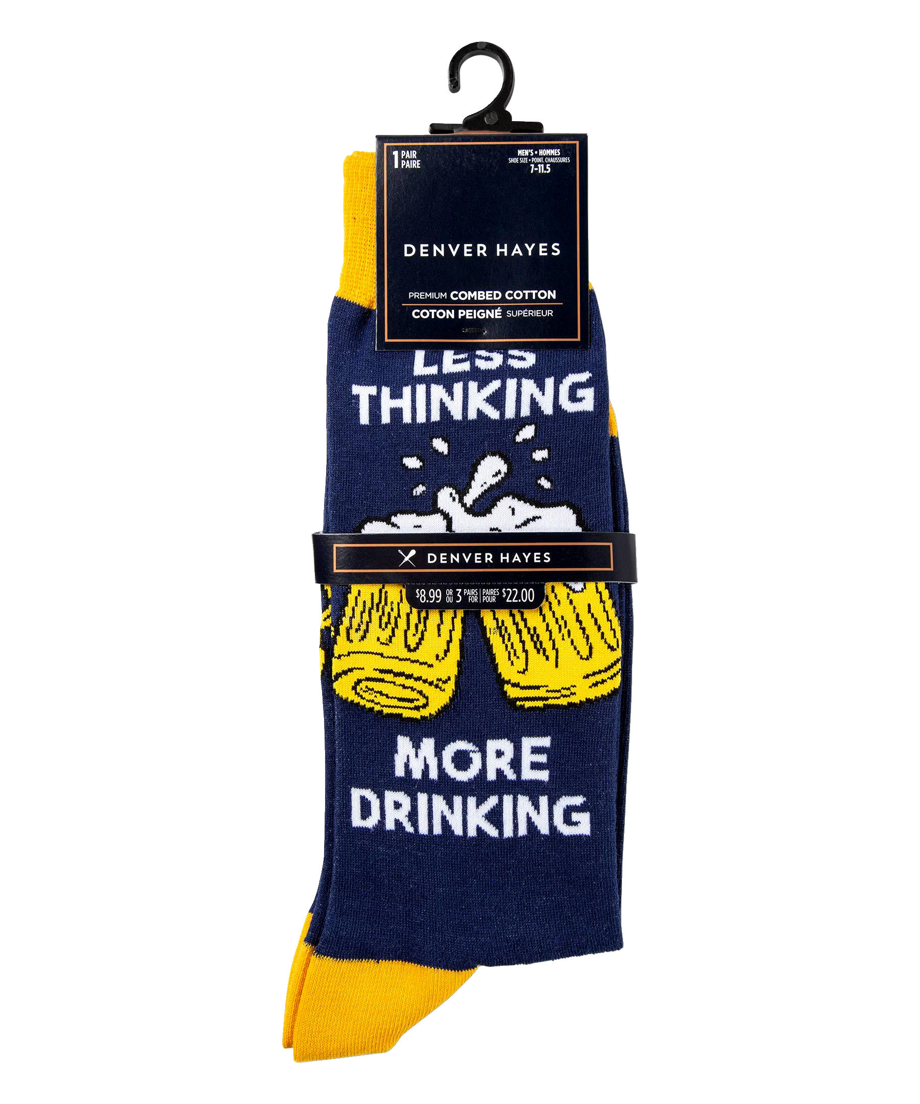 Denver Hayes Men's Novelty Beer Pattern Crew Socks