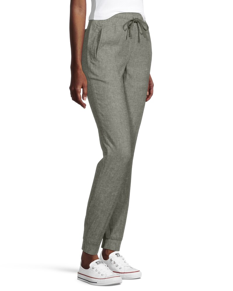 Denver Hayes Women's Linen High Rise Jogger Pants