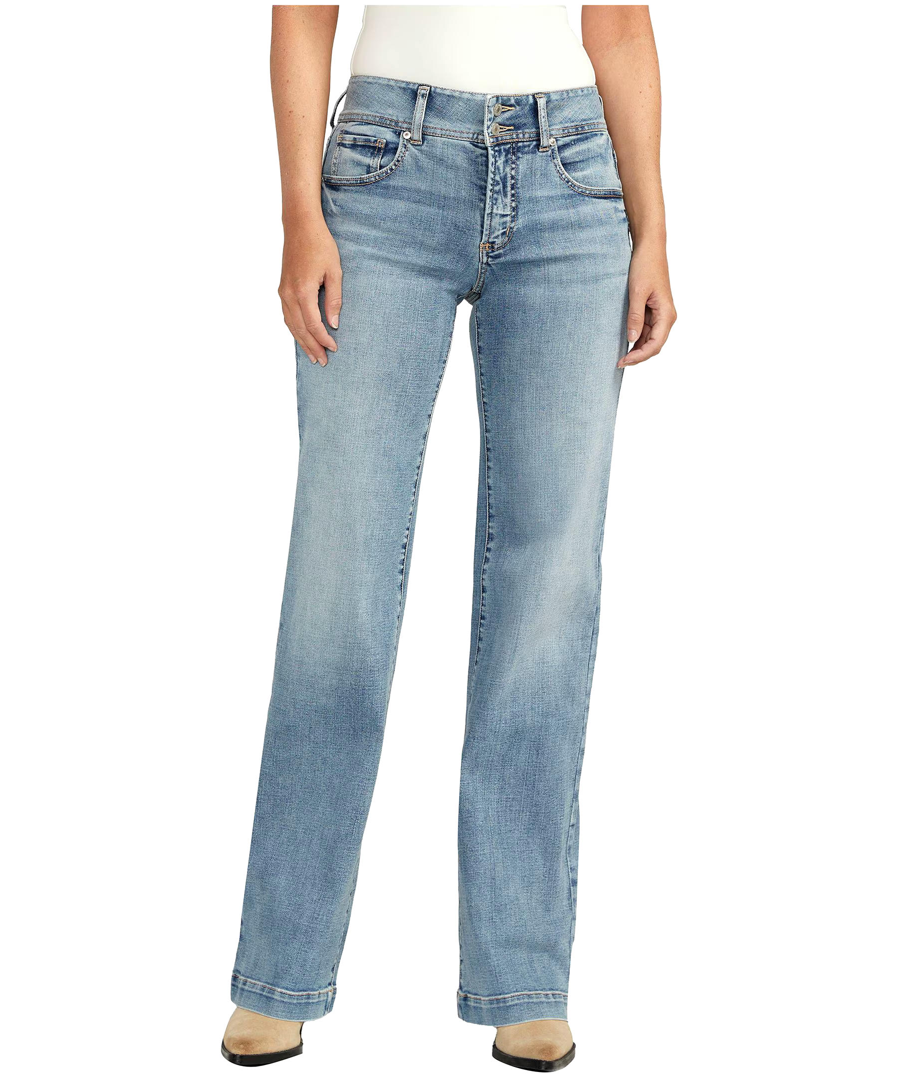 Silver Women's Suki Mid Rise Curvy Fit Trouser Jeans