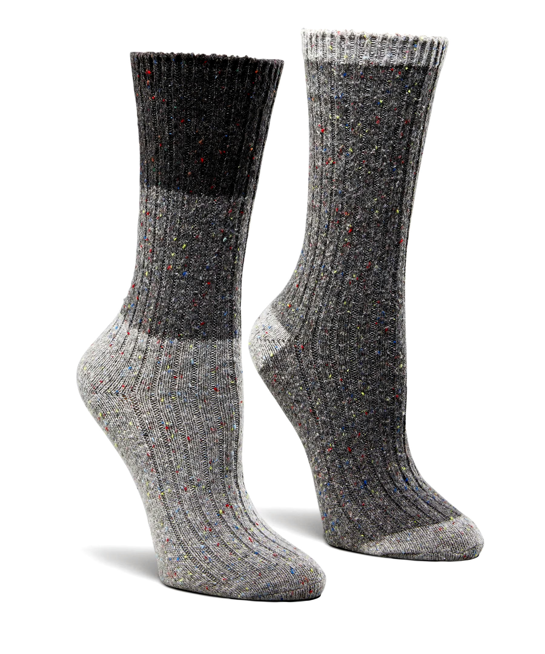 Denver Hayes Women's 2 Pack Rib Knit Sweater Crew Socks