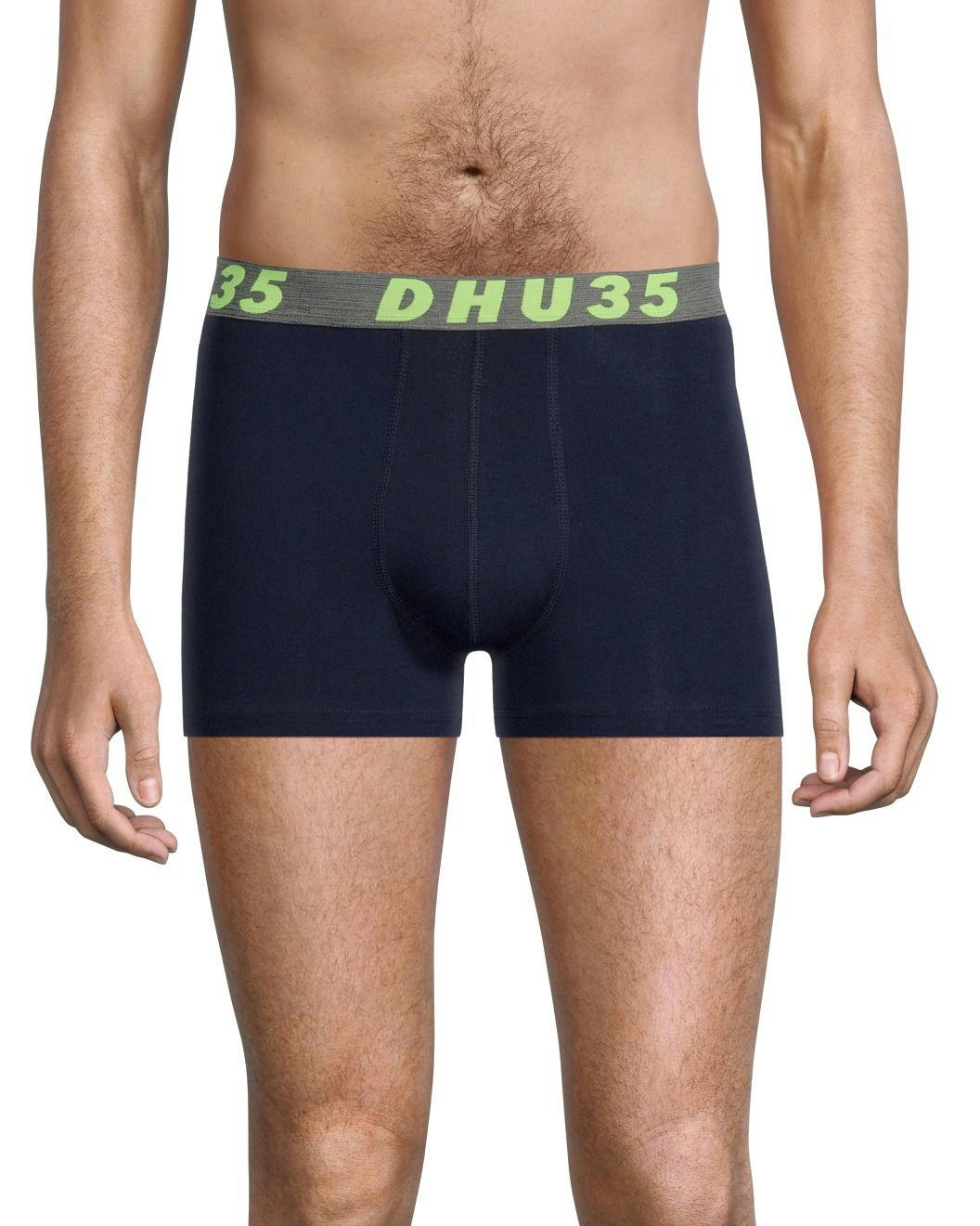 Denver Hayes Men's 2 Pack Fashion Side X Side Cotton Stretch Trunk Briefs with Elastic Waistband