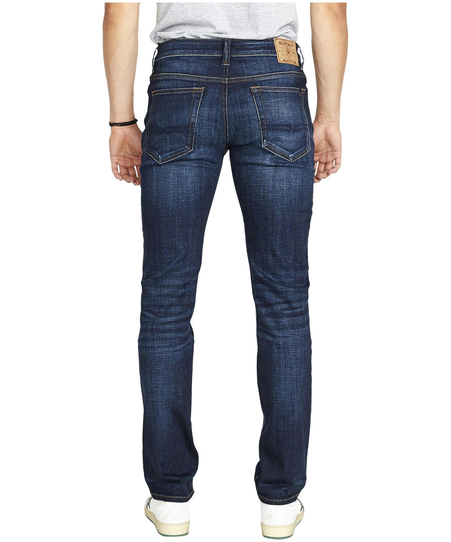 Buffalo Men's Six Straight Leg Stretch Jeans - Dark Wash