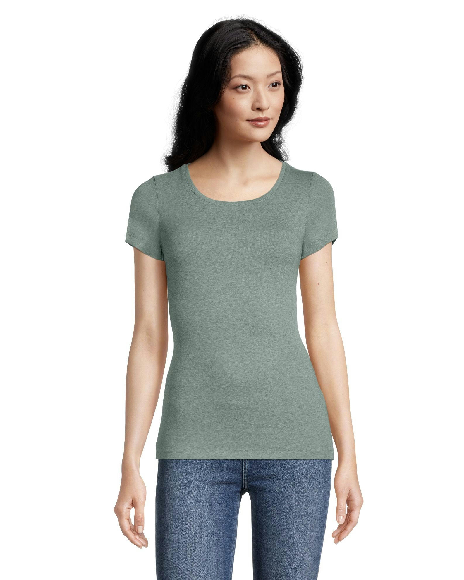 Women's Crewneck Short Sleeve Fitted T Shirt