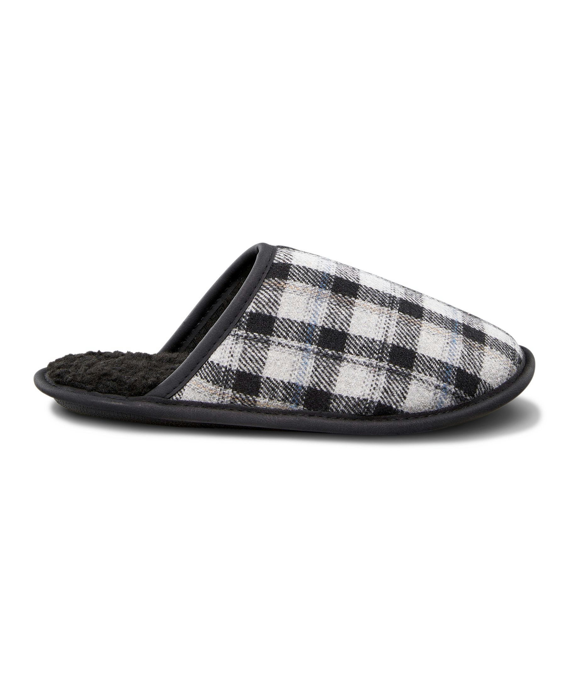 WindRiver Men's Plaid Scuff Slippers