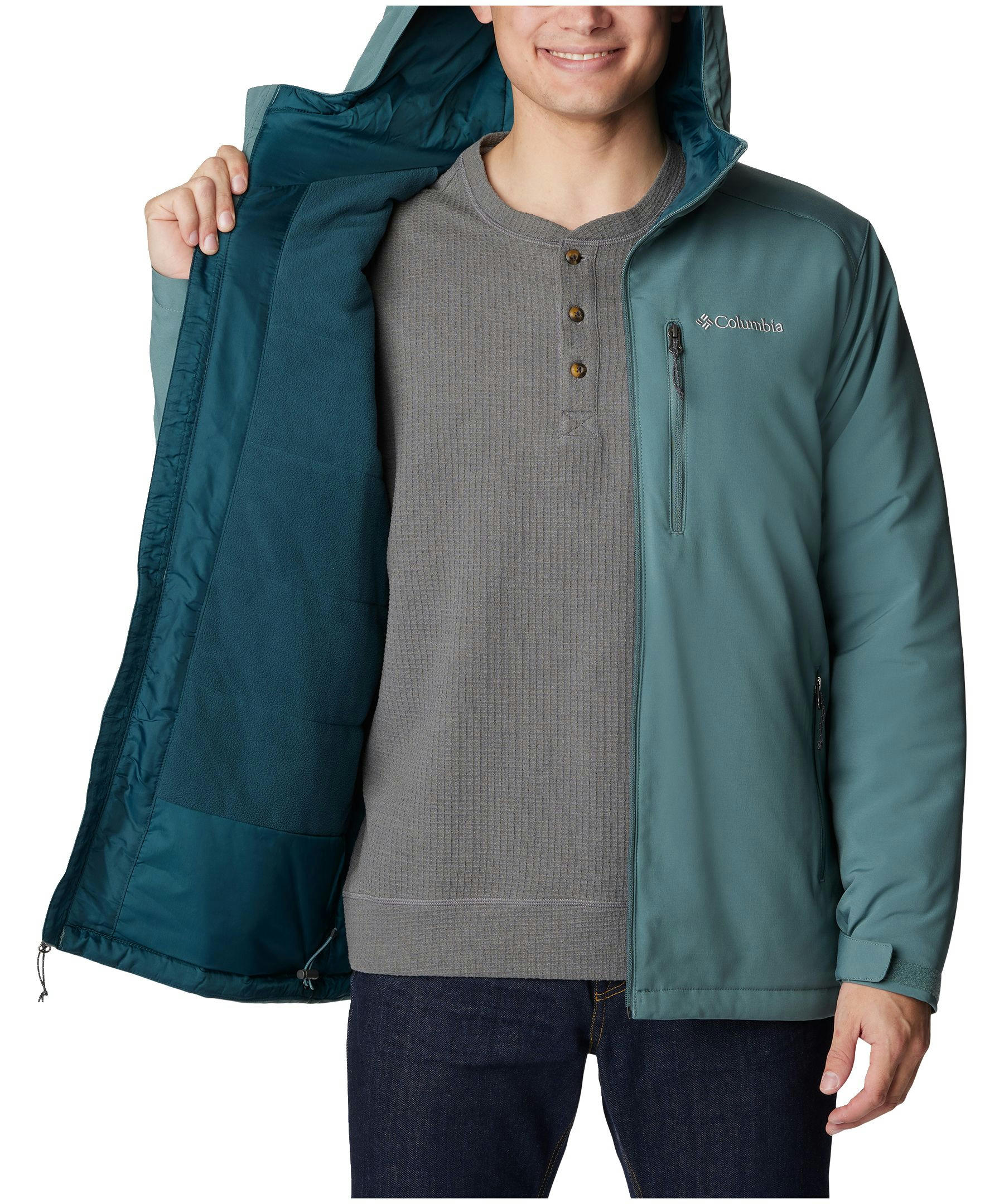 Columbia Men's Gate Racer Water Resistant Hooded Insulated Softshell Jacket