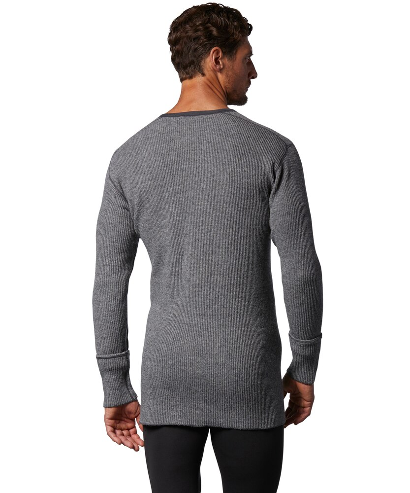 WindRiver Men's Heavy Rib Wool Henley Top