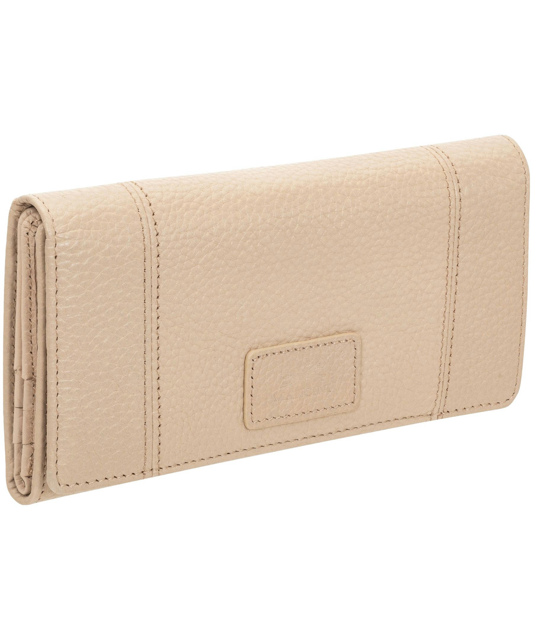 Mancini Leather Goods Women's Pebelled RFID Secure Trifold Wing Wallet
