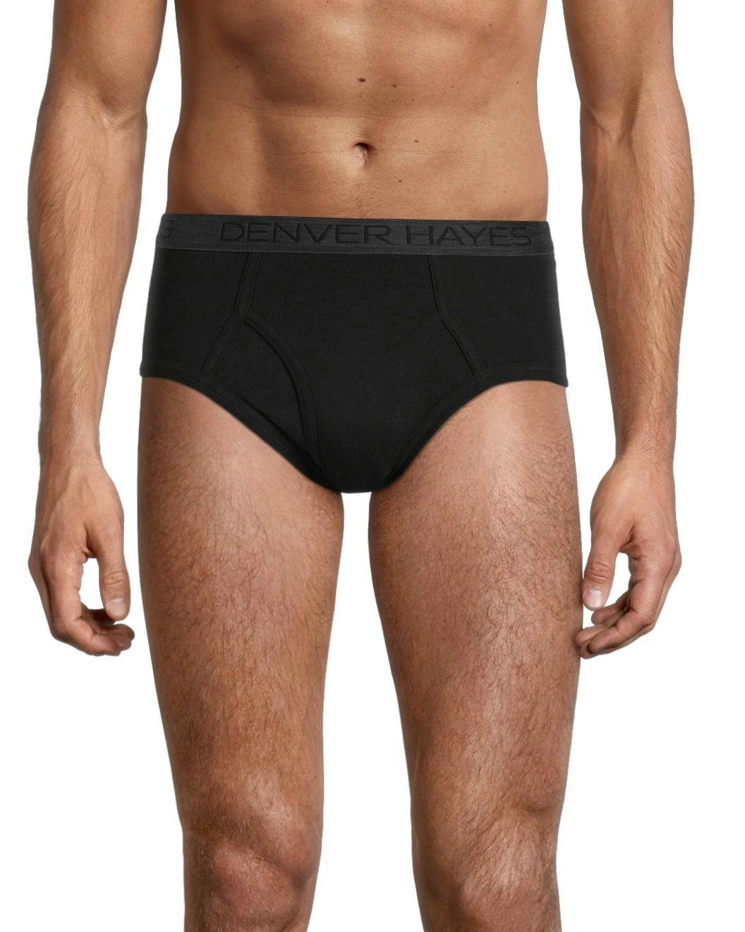 Denver Hayes Men's 3 Pack Cotton Basic Briefs - Black