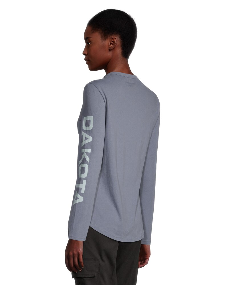 Women's Long Sleeve Logo Crewneck Soft Cotton Work T Shirt