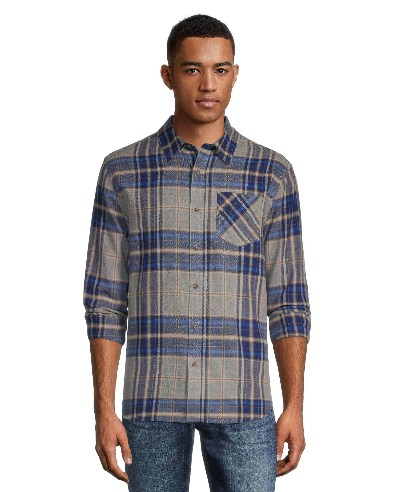Boston Traders Men's Classic Plaid Flannel Shirt