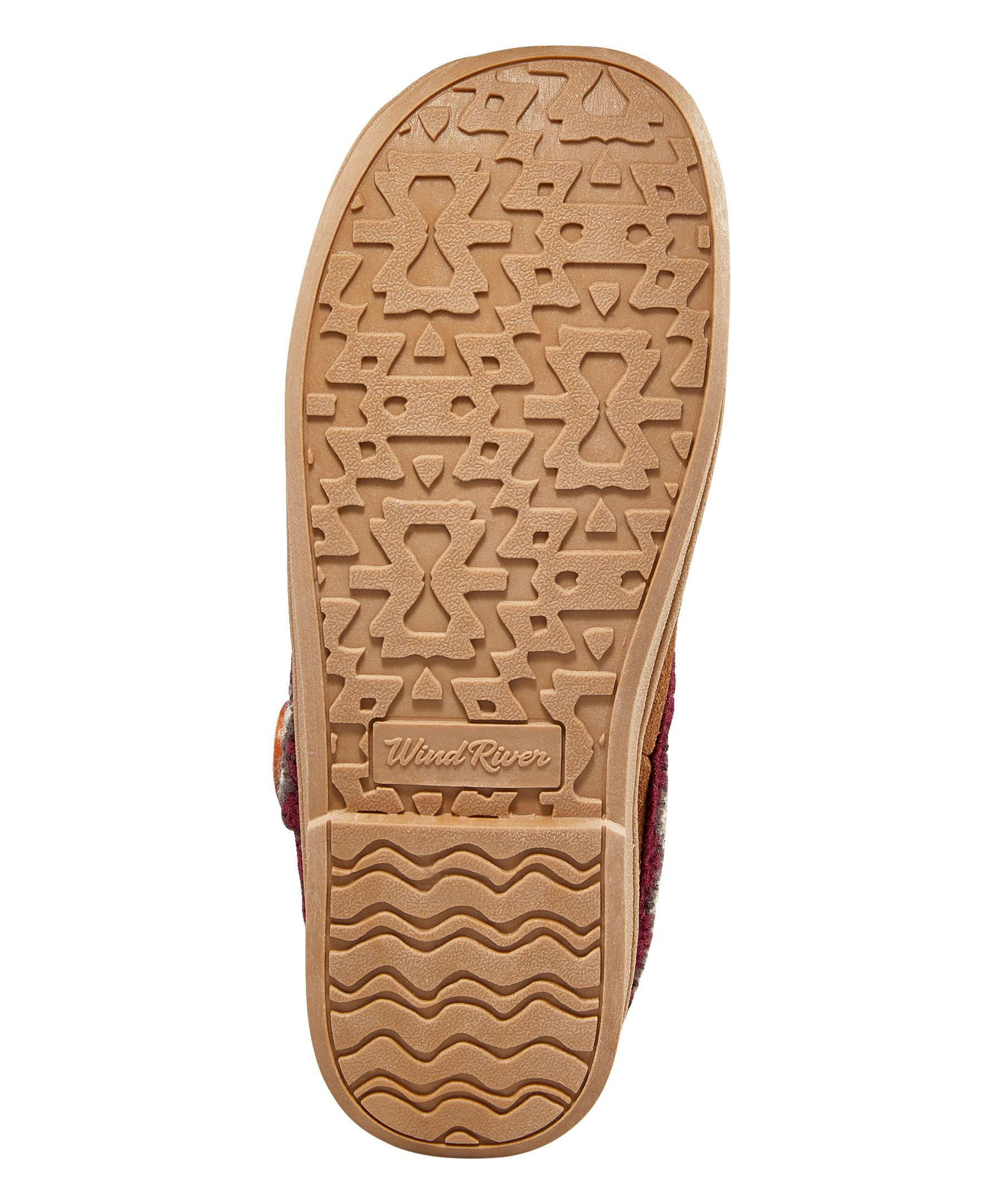 WindRiver Women's Fair Isle Knit Collar Suede Sweater Clog Slippers