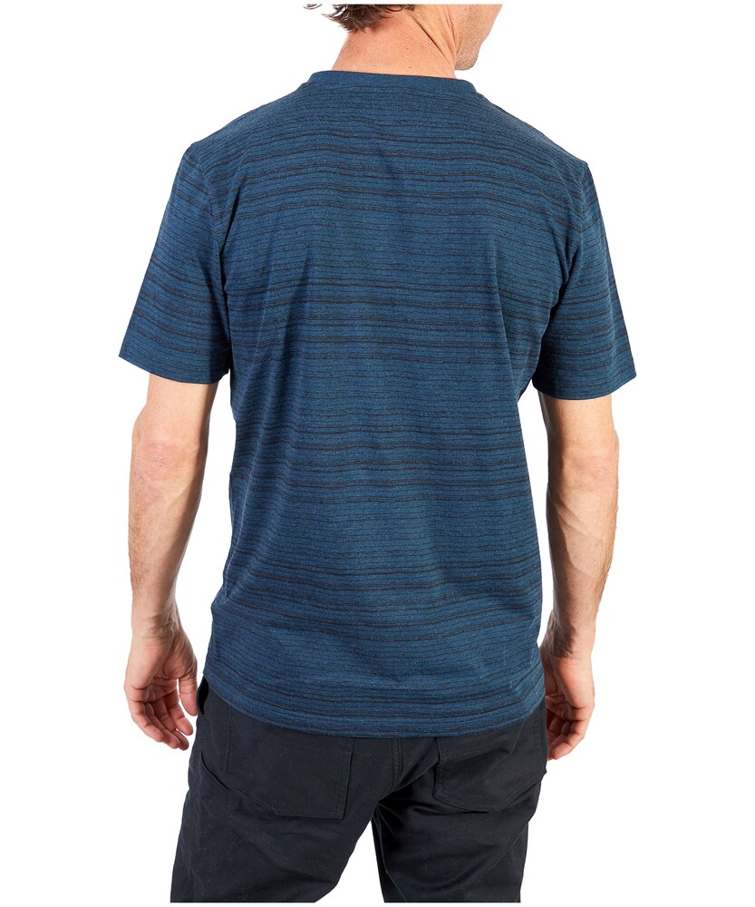 Men's Short Sleeve Striped Henley Shirt