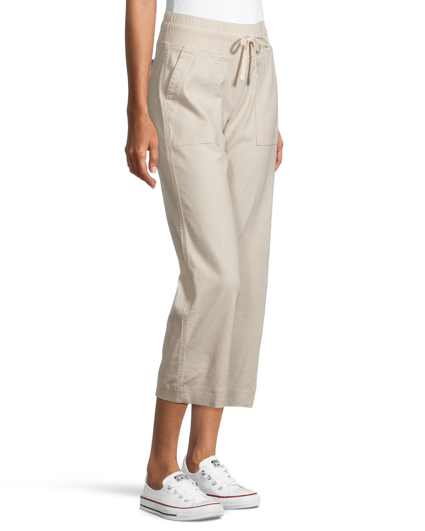 Denver Hayes Women's Mid Rise Wide Leg Crop Pants