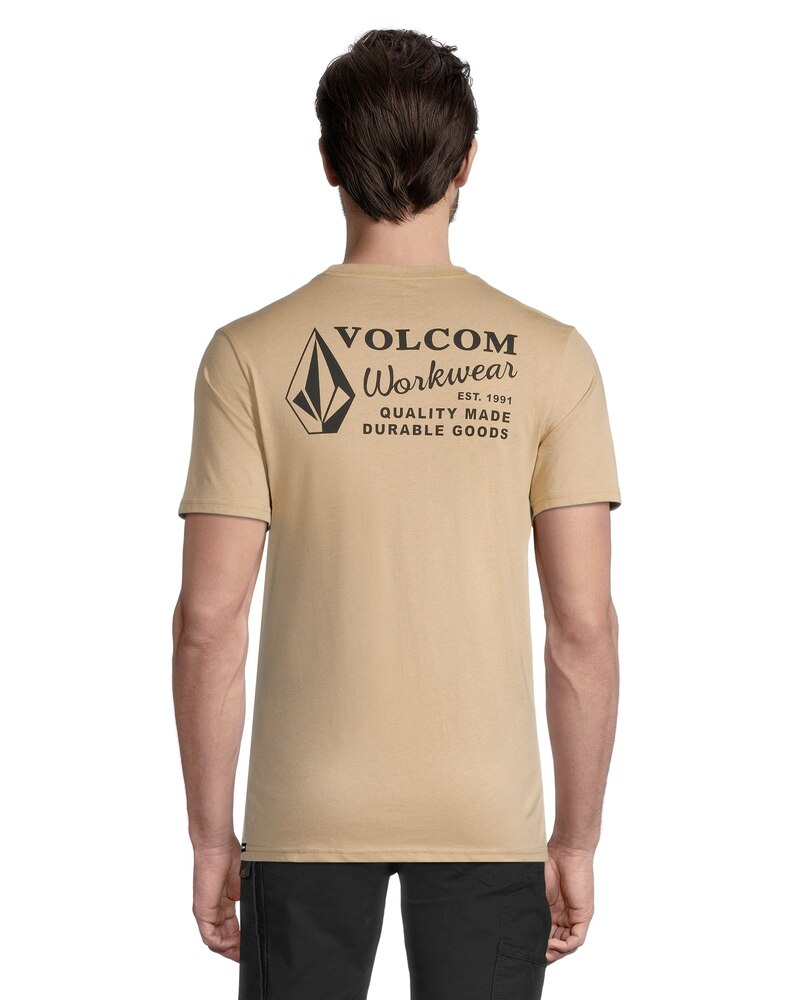 Volcom Workwear Men's Modern Fit Crewneck Cotton Work T Shirt
