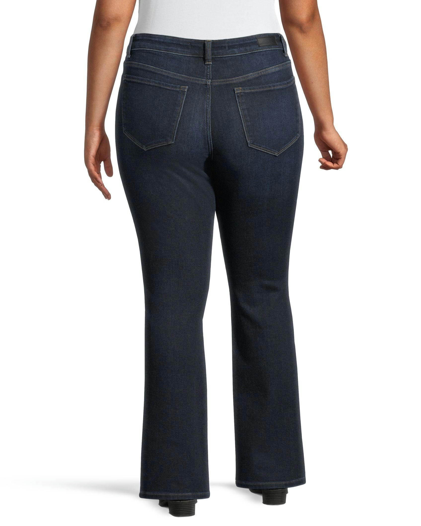 Denver Hayes Women's Curvy Mid Rise Bootcut Jeans - Dark Indigo