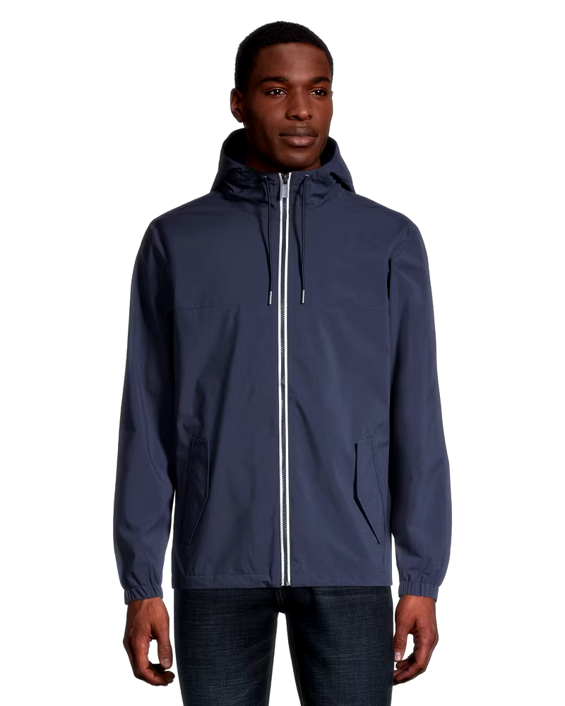 Denver Hayes Men's Water Repellent Hyper-Dri 1 Carlton Attached Hood Jacket