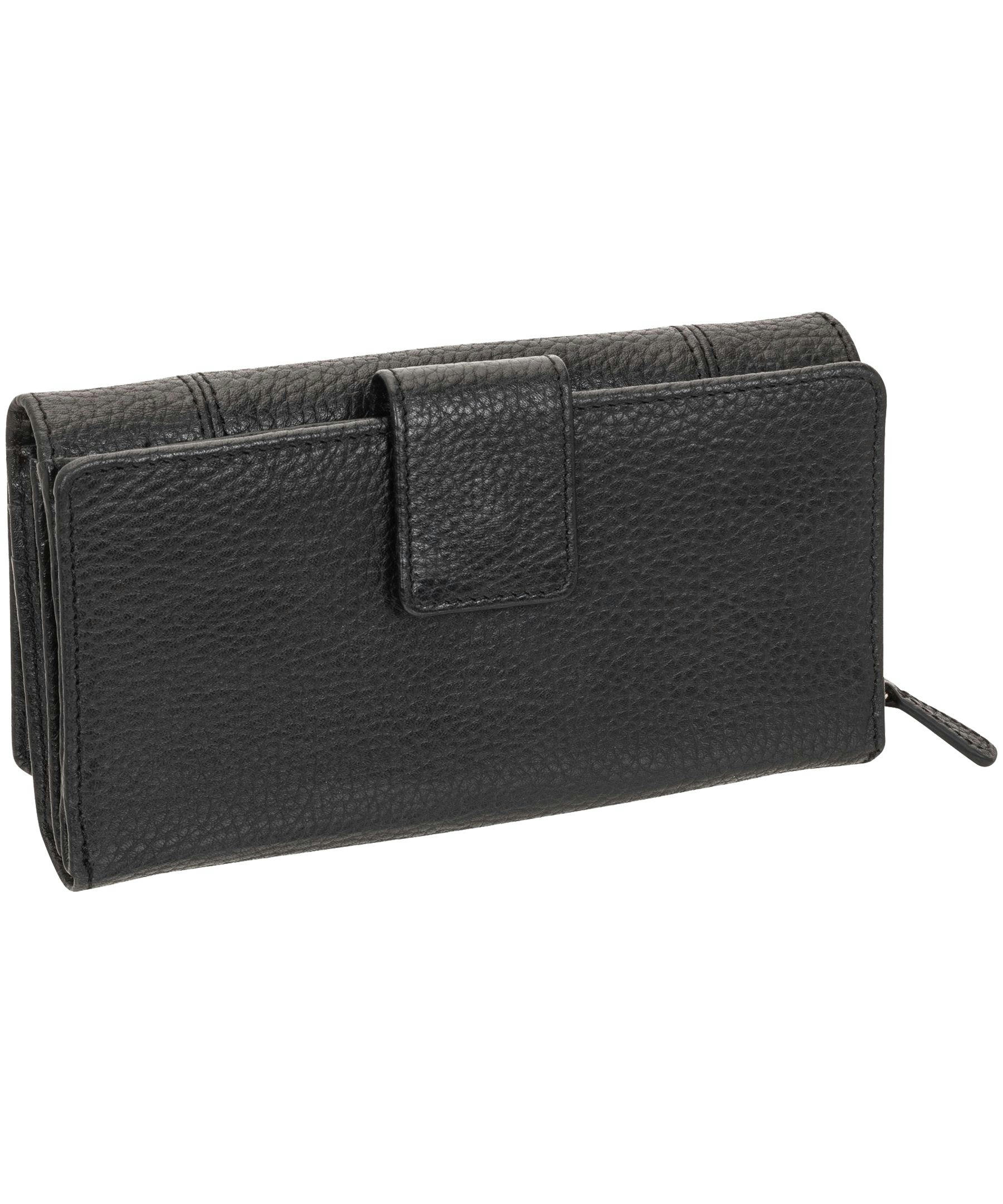 Mancini Leather Goods Women's Pebelled RFID Secure Medium Clutch Wallet
