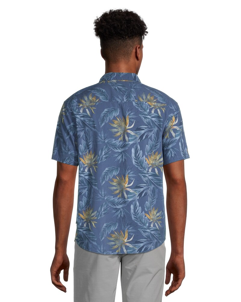 FarWest Men's Modern Fit Short Sleeve Stretch AOP Shirt