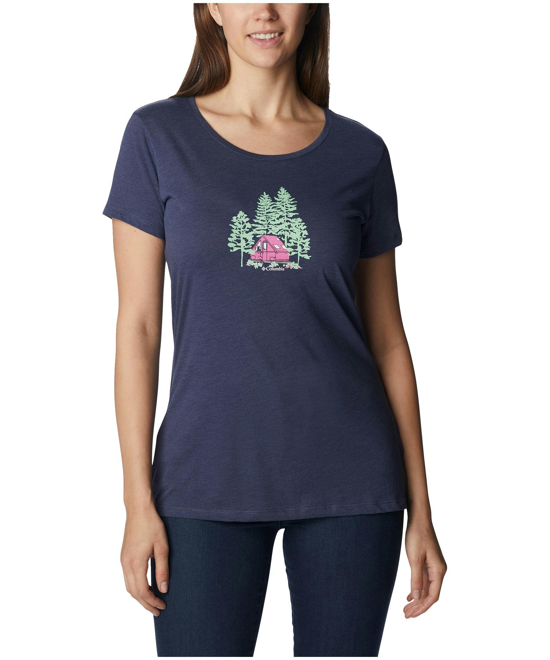 Columbia Women's Daisy Days Scoop Neck Graphic T Shirt