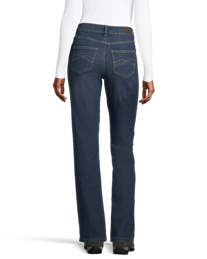 WindRiver Women's T-Max Lined High Rise Straight Leg Jeans - Dark Indigo