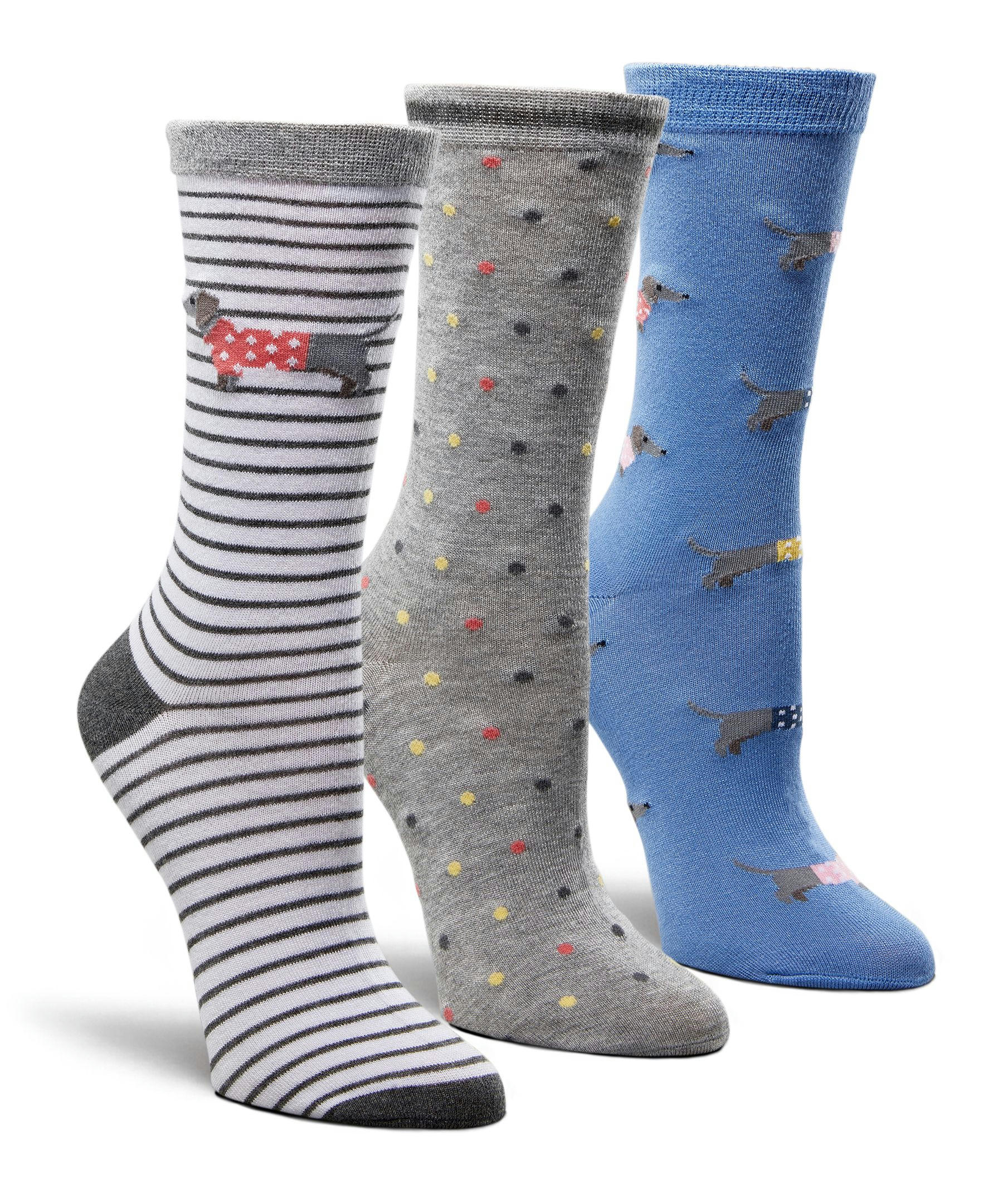 Denver Hayes Women's 3 Pack Bamboo Crew Socks