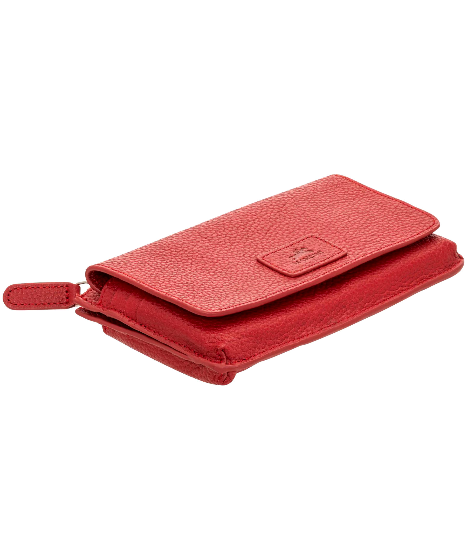 Mancini Leather Goods Women's Pebelled RFID Secure Crossbody Wallet