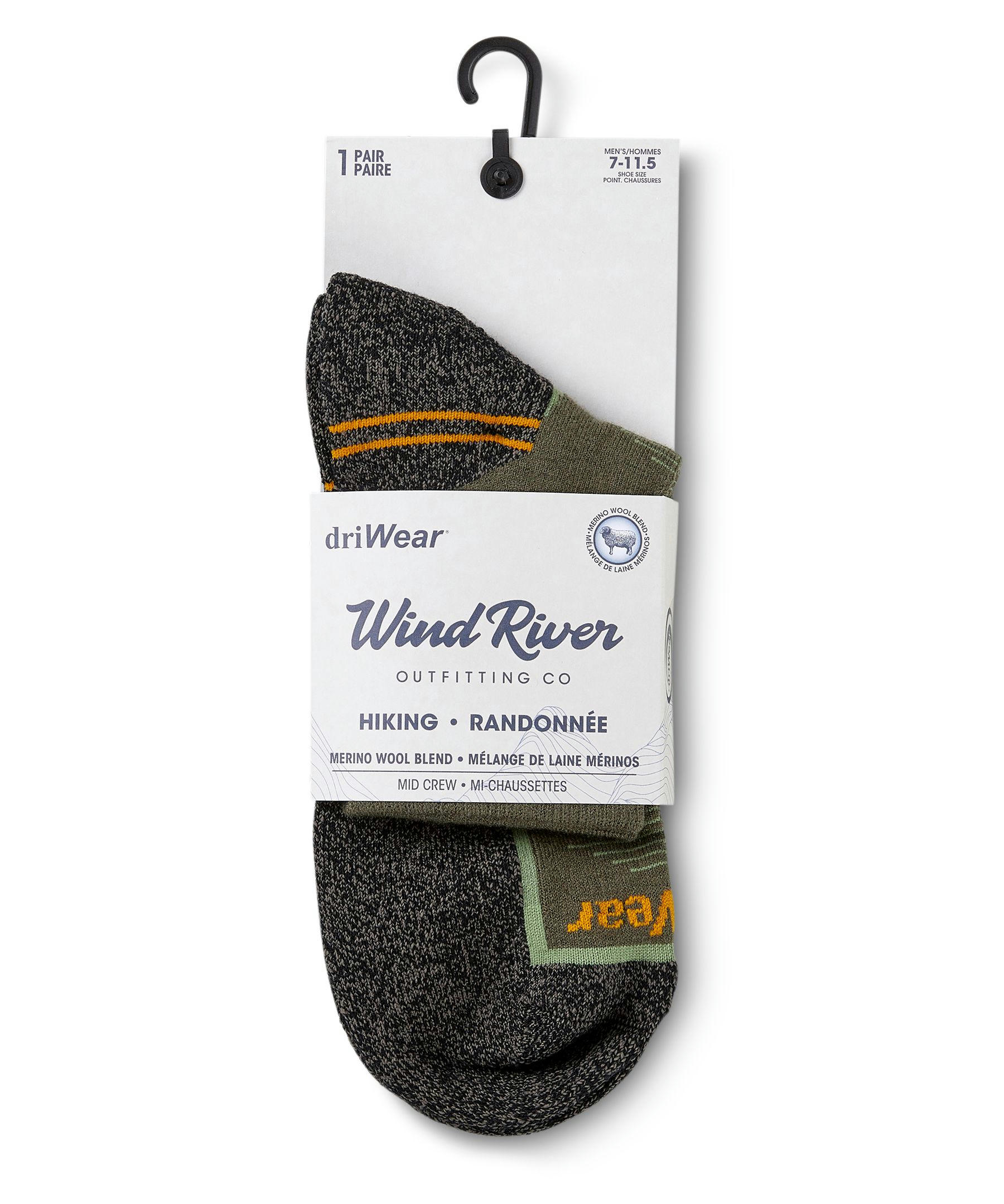 Men's driWear Hiking Mid-Crew Socks