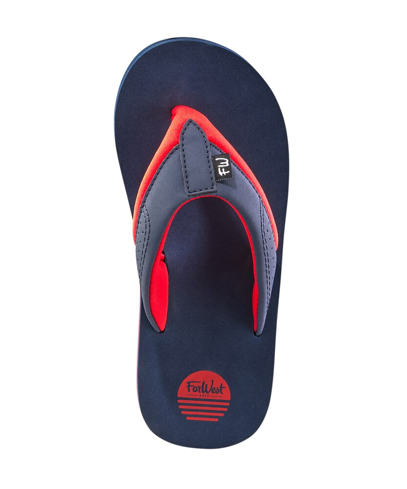 FarWest Boys' Youth Summerland Flip Flops - Black Grey