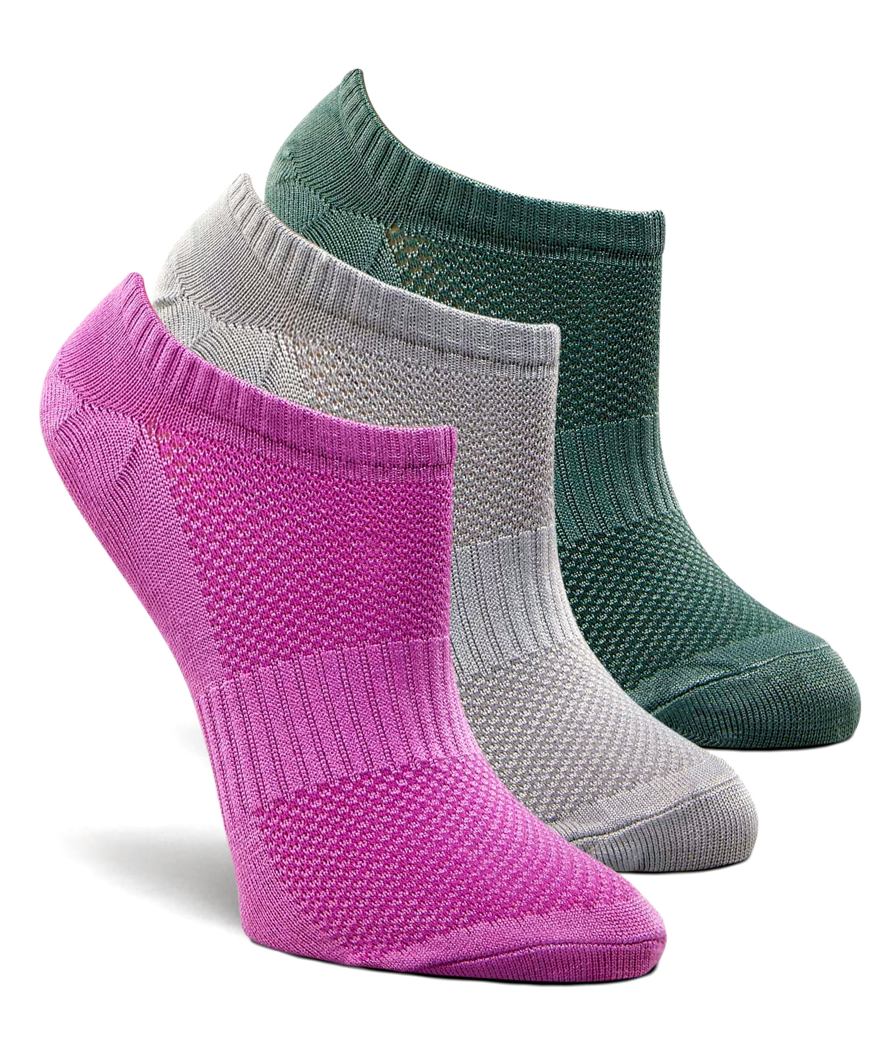 Women's 3 Pack Microfibre No-Show Socks