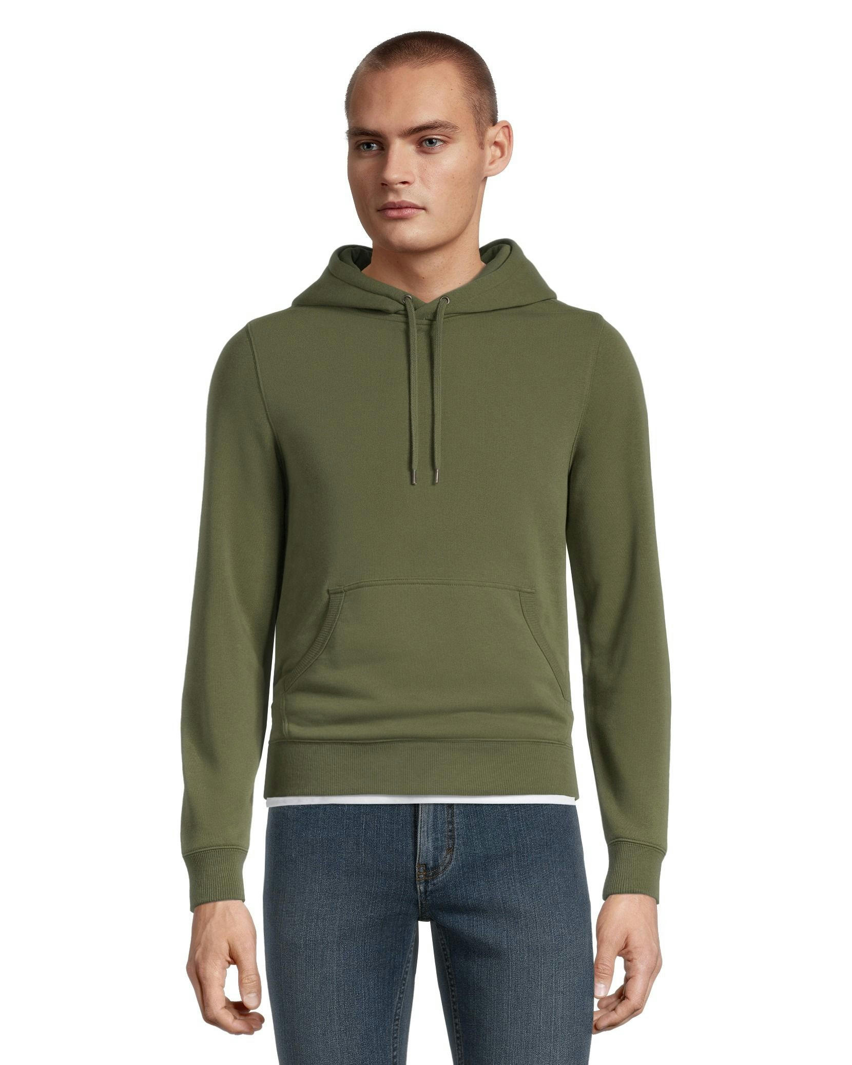 Denver Hayes Men's Fleece Long Sleeve Full Zip Kangaroo Pocket Hoodie