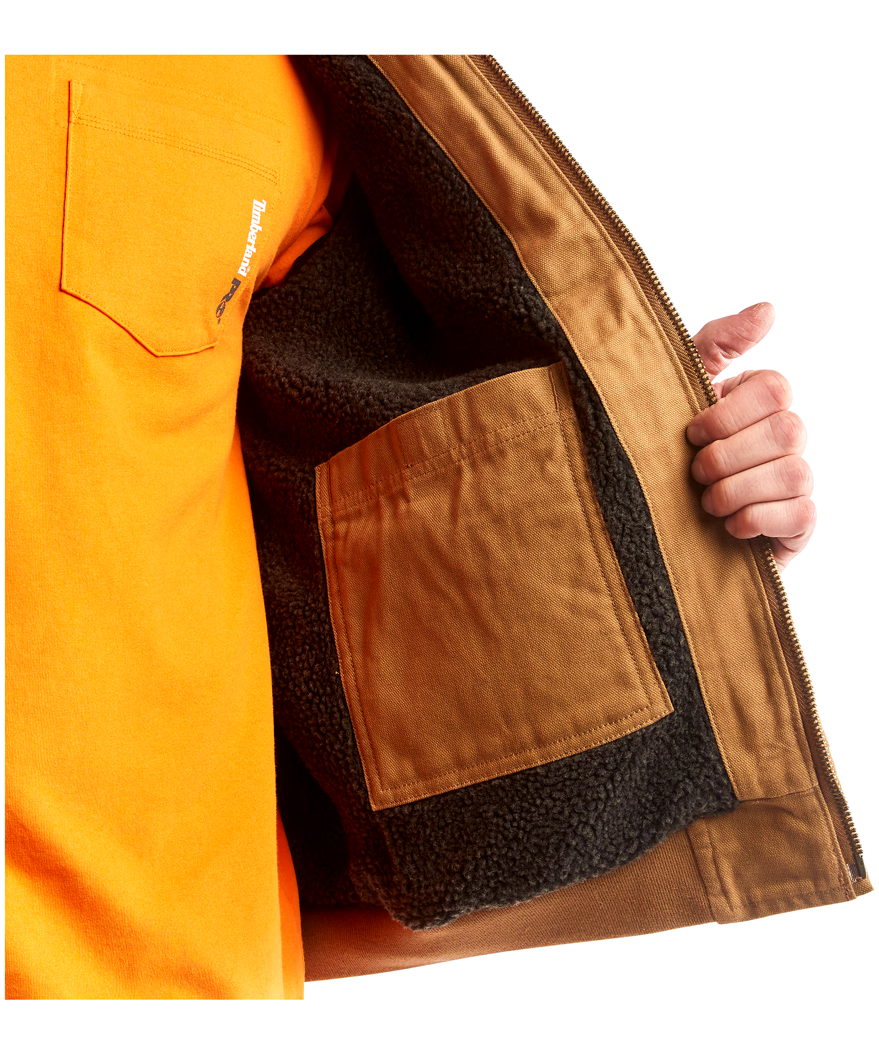 Timberland PRO Men's Gritman Lined Canvas Hooded Insulated Work Jacket