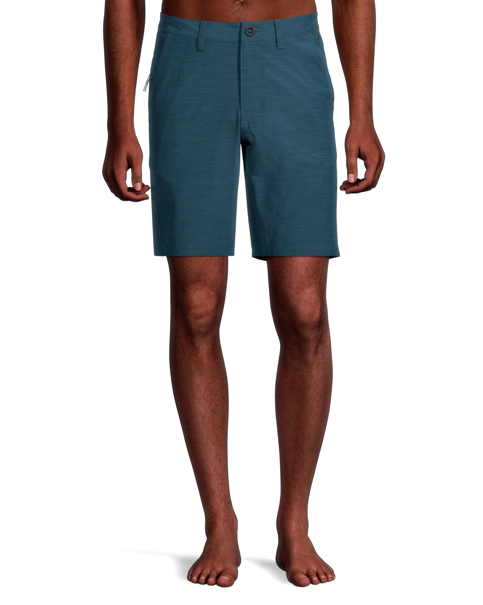 Men's Mid Rise Stretch Textured End on End Quick Dry Hybrid Shorts