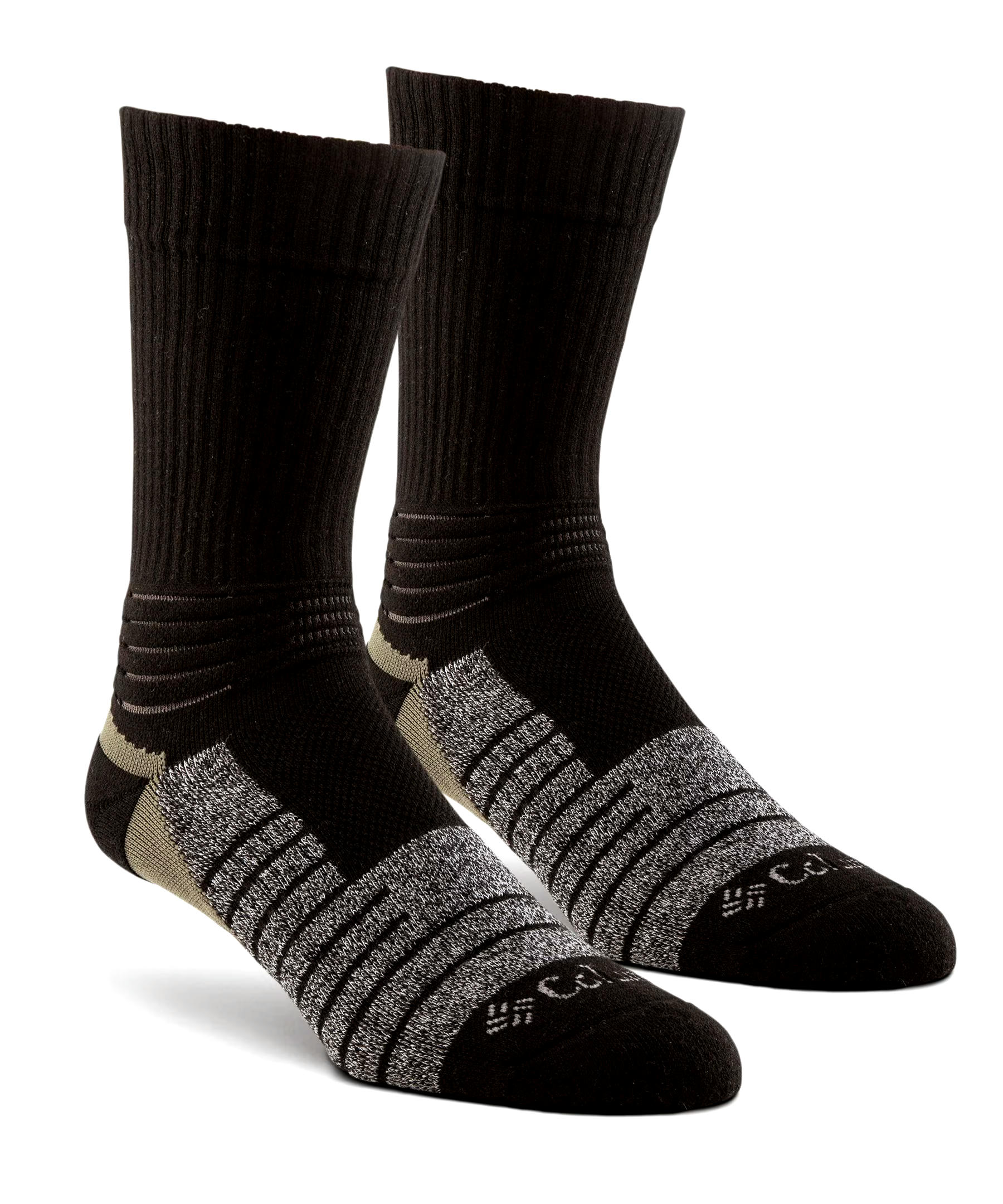 Columbia Men's 2 Pack Moisture Guard Hiking Crew Socks