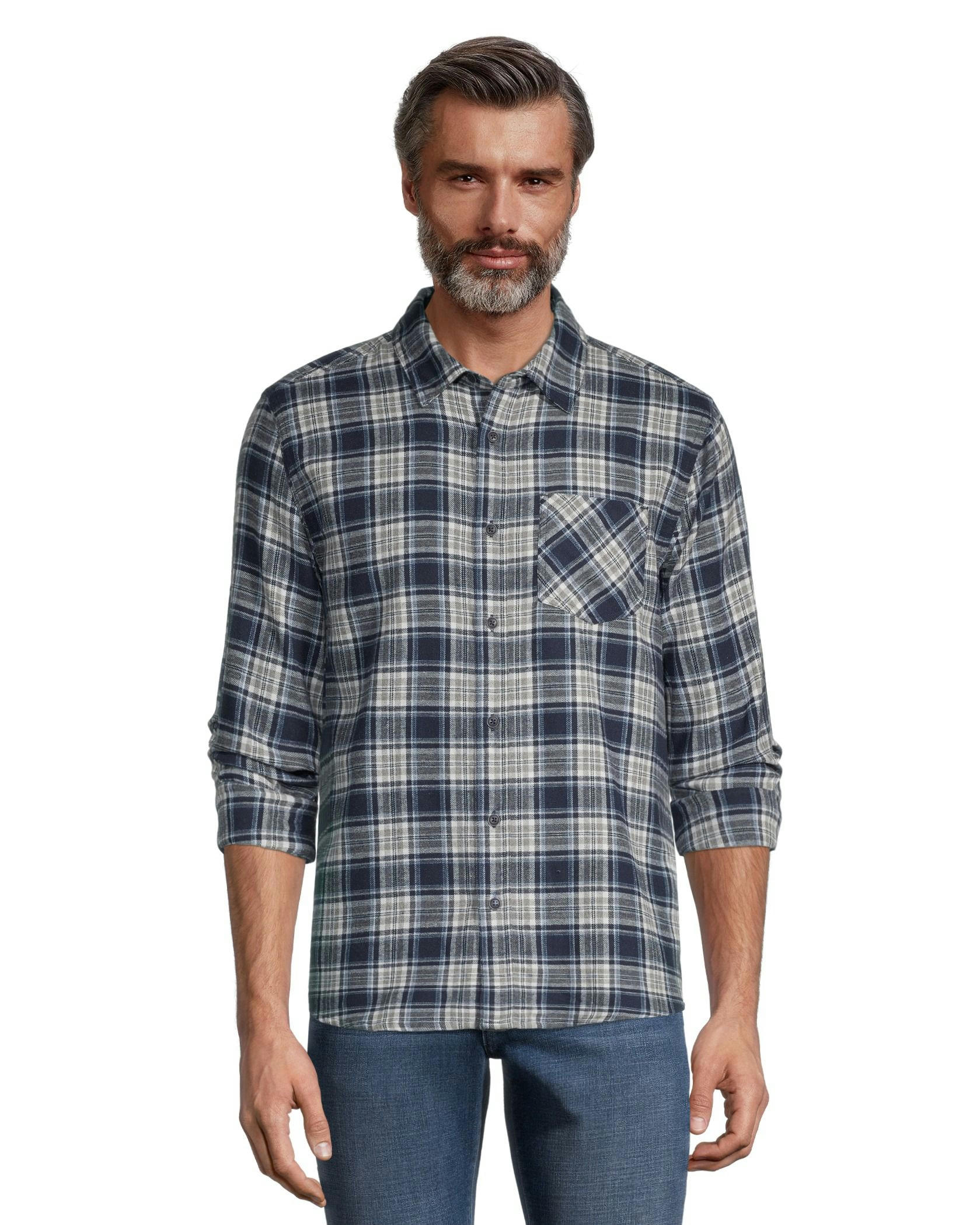 Boston Traders Men's Classic Plaid Flannel Shirt