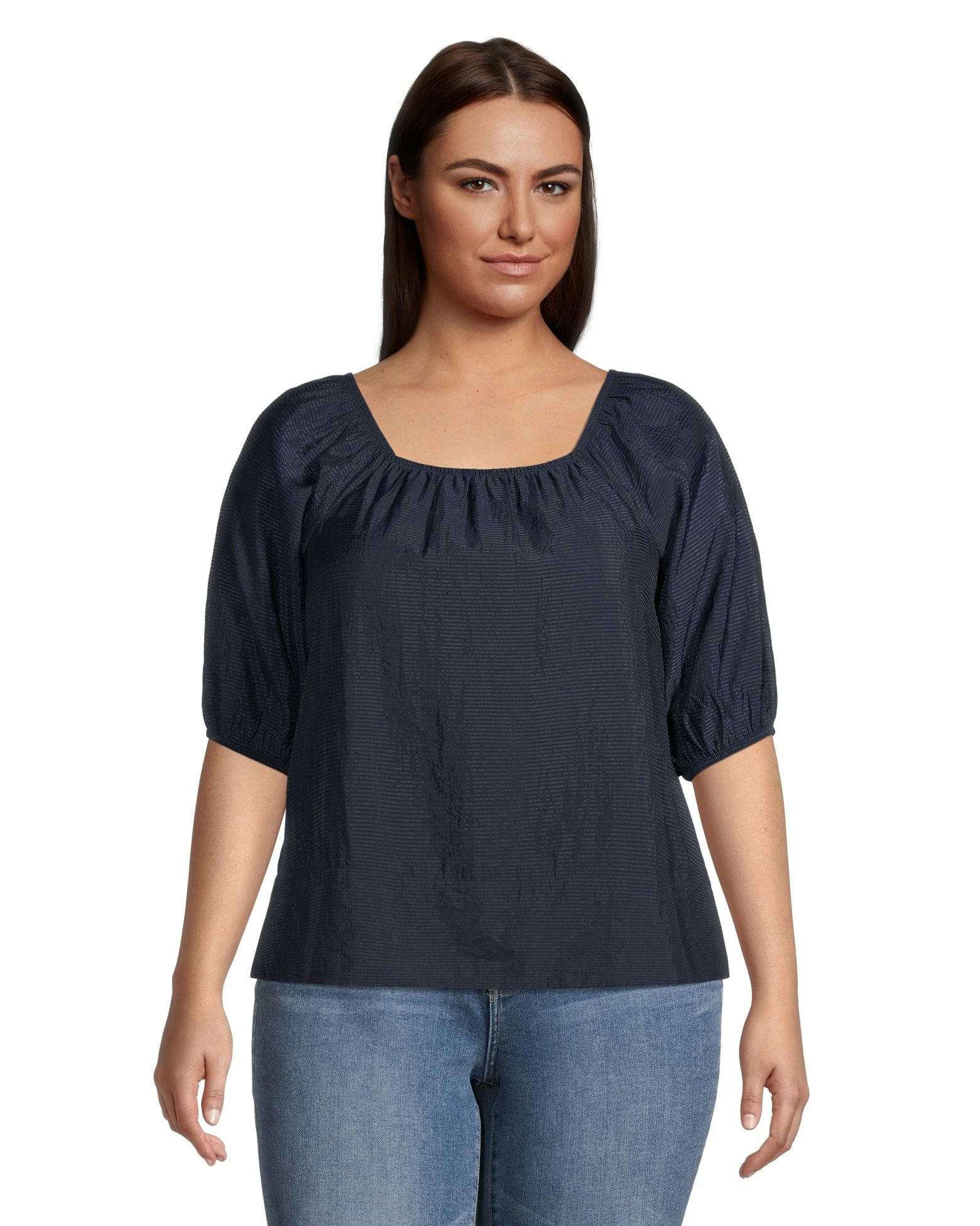 Women's Square Neck Peplum Blouse