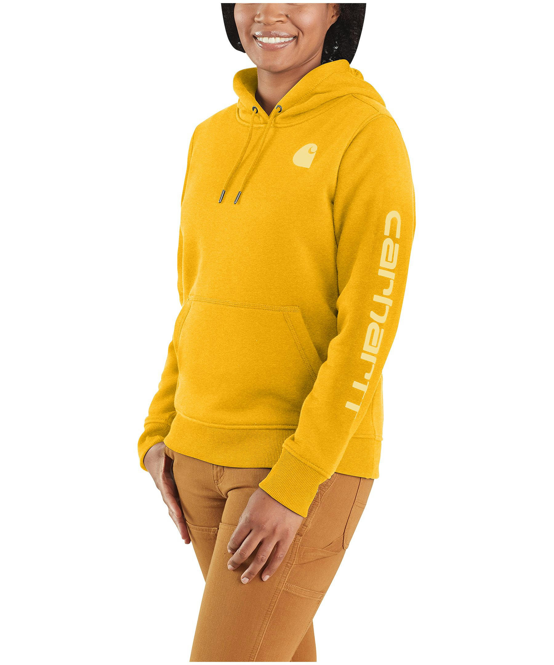 Carhartt Women's Relaxed Fit Sleeve Logo Graphic Hoodie