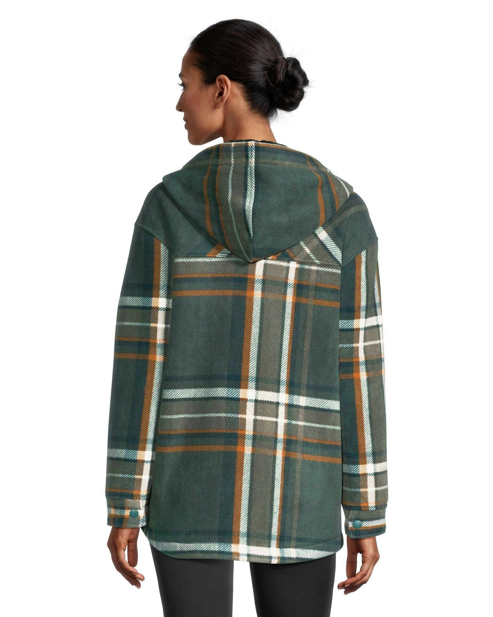 WindRiver Women's Snap Front Hooded Fleece Shacket