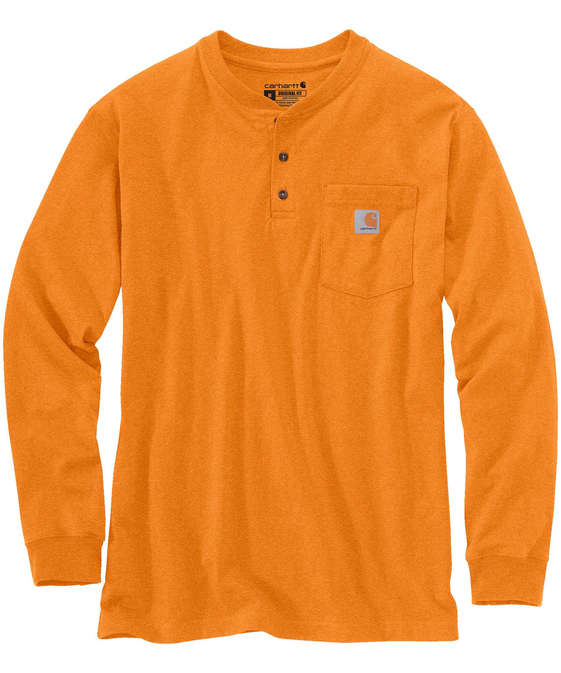 Carhartt Men's Loose Fit Pocket Long Sleeve Henley Shirt