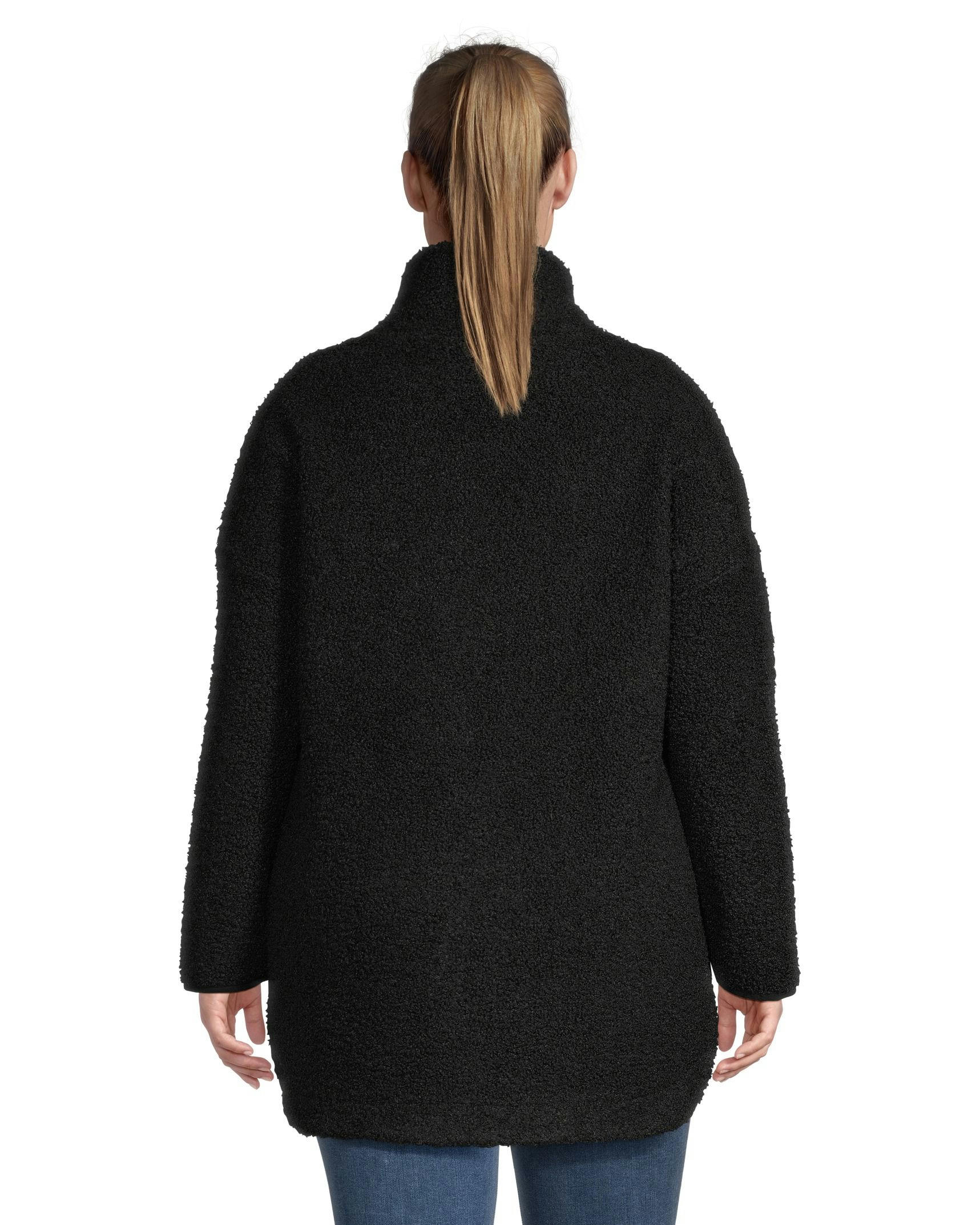 Denver Hayes Women's Bouclé Long Fleece Full Zip Jacket