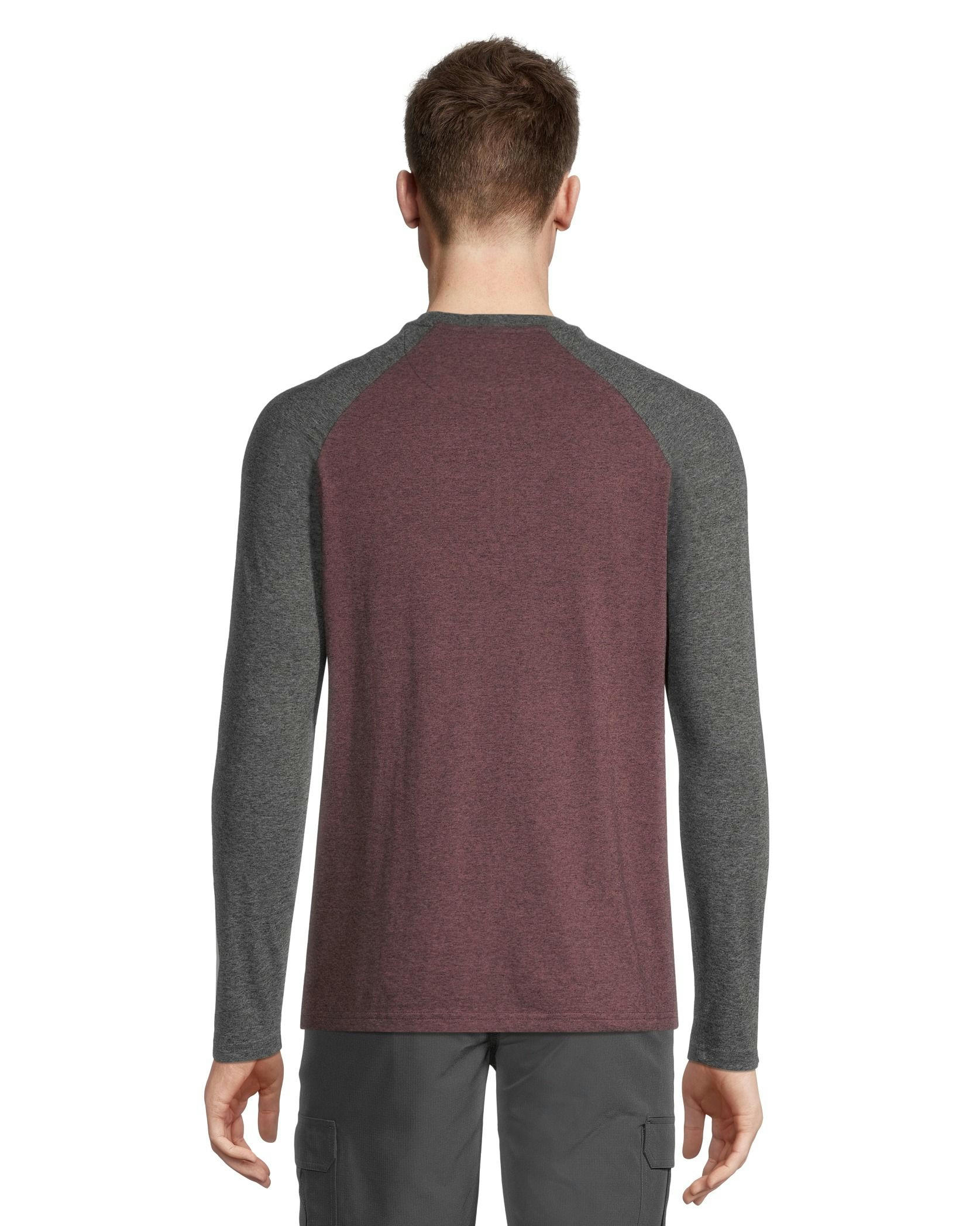 FarWest Men's Long Sleeve Crewneck Baseball T Shirt