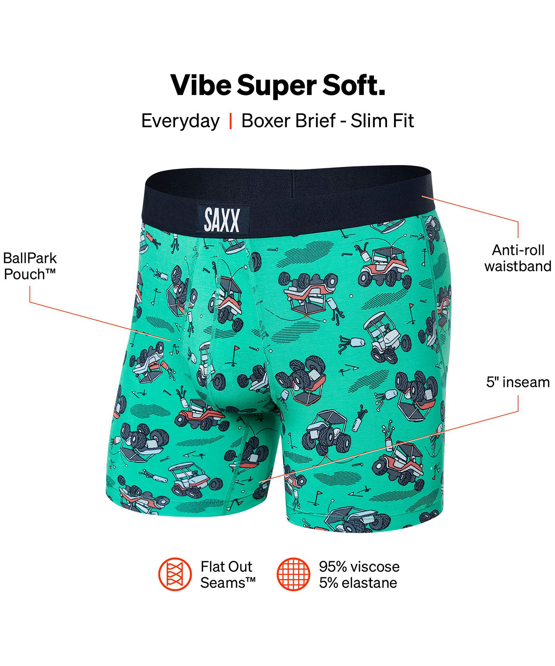 SAXX Vibe Men's Boxer Brief, Underwear, Breathable, Modern Fit
